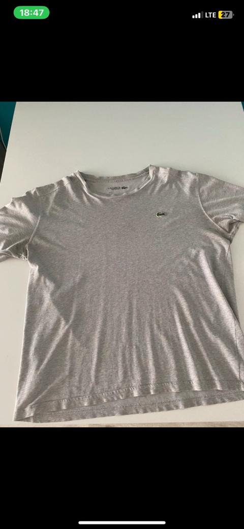 lacoste graues lacoste t-shirt Size L