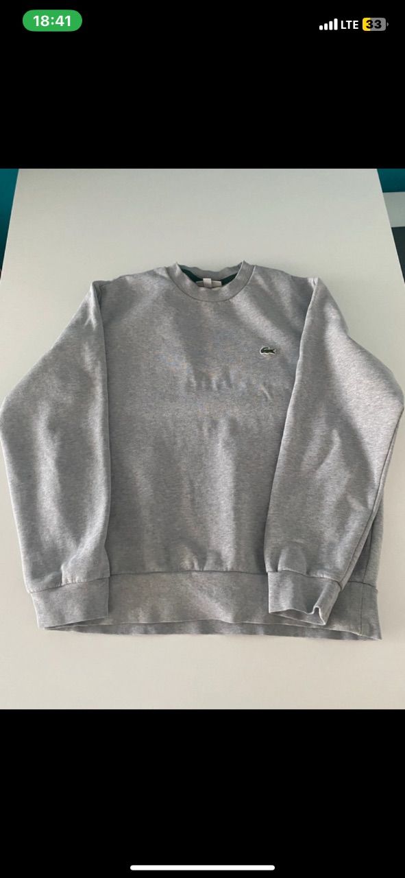 Lacoste Grauer Lacoste Pullover Size XXL