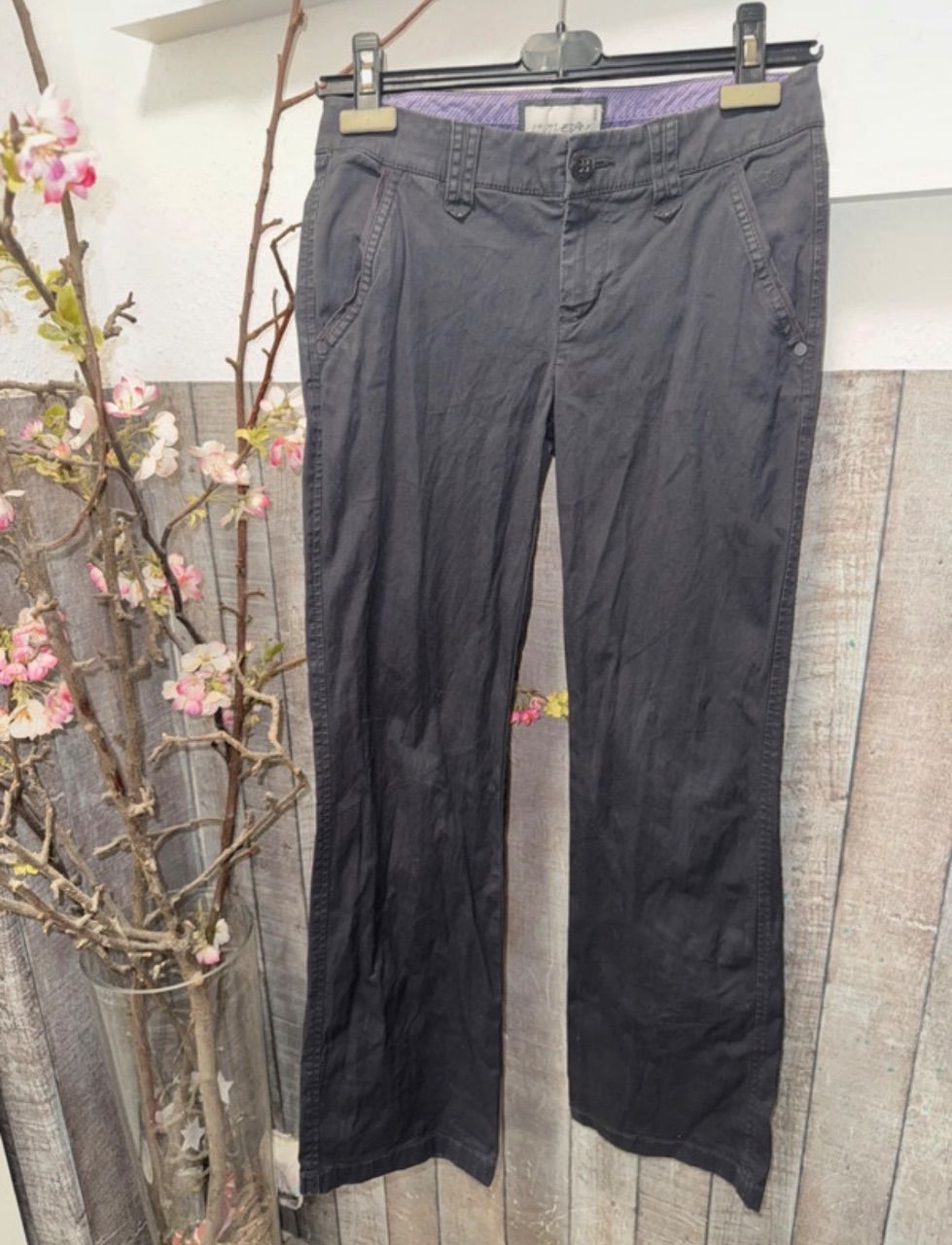 Esprit  Dunkelgraue Esprit Chino / Stoffhose, Gr. 32 (D), Regular Fit Size 32