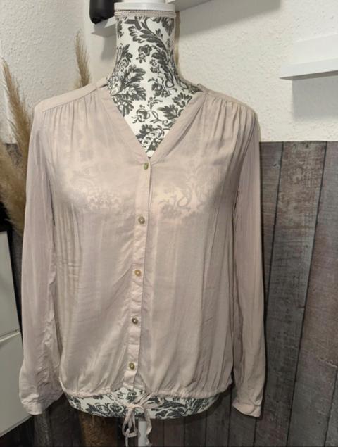 Tom Tailor Leichte Tom Tailor Bluse Beige / Taupe Gr. 34 (XS) mit Tunnelzug Size 34