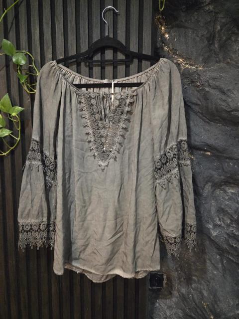 Sommerbluse Spitzenbluse Size M