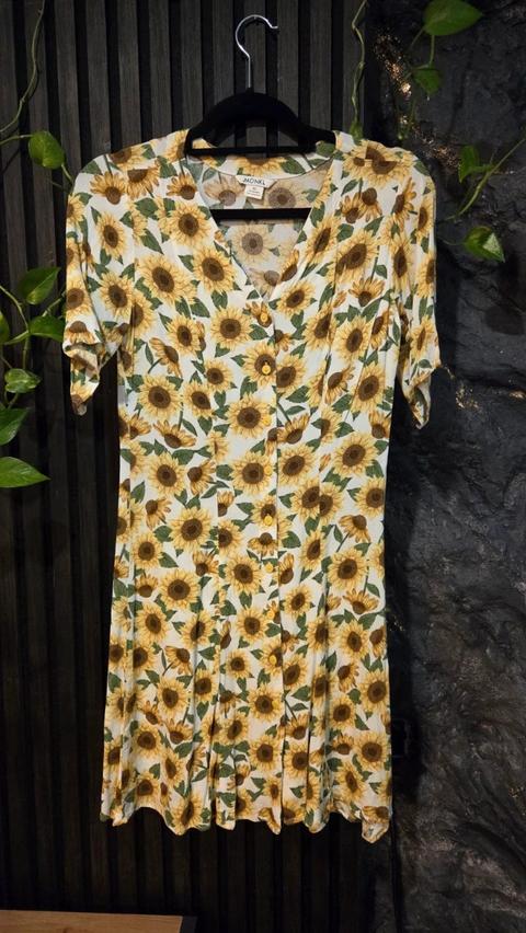 Monki Sommerkleid Sonnenblumen Size XS