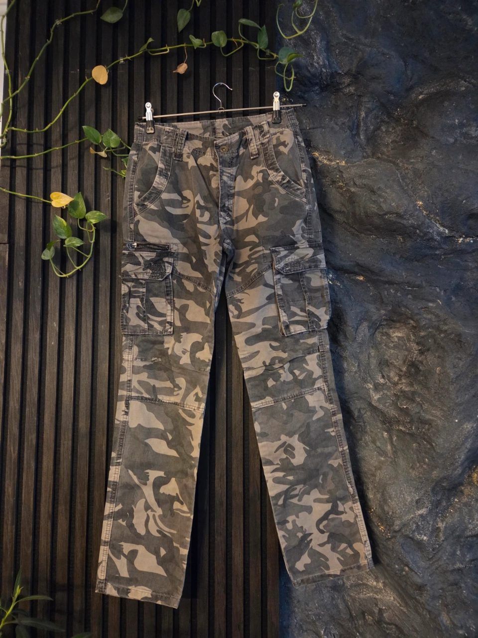 Ohne Marke Baggy Jeans Camouflage Size 46