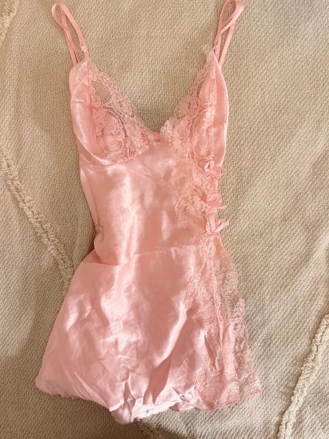 Ohne Marke Vintage Spitzen Top Y2K Rosa Gr. L Damen Size L