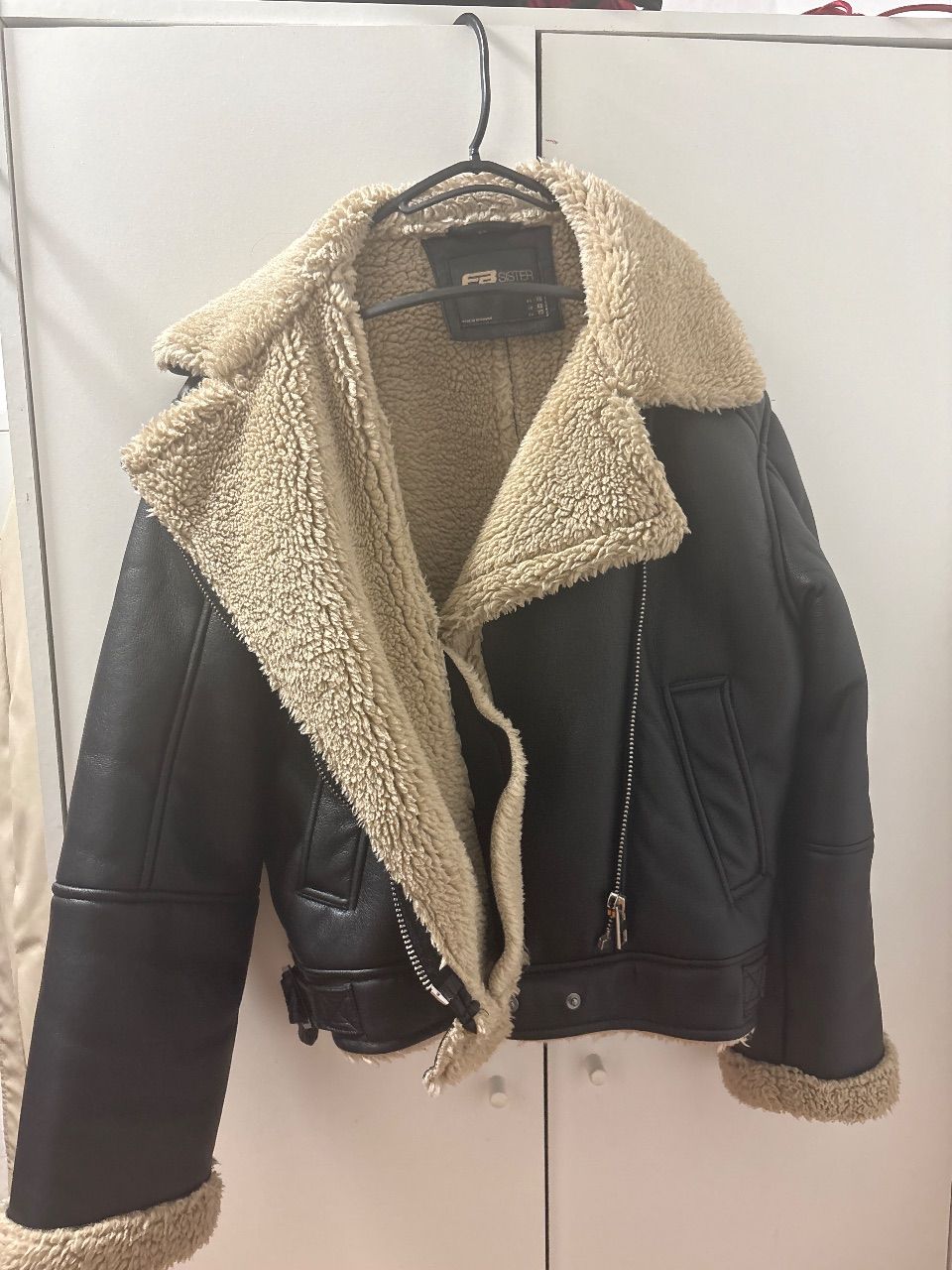 New Yorker  Lederjacke mit Fell Size XS