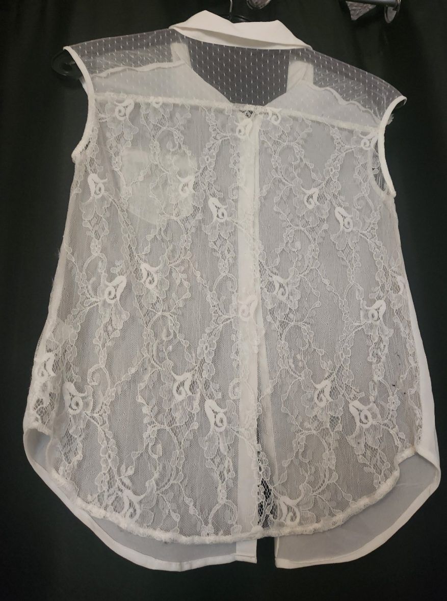Carminn Paris Weisse Sommerbluse Size 36