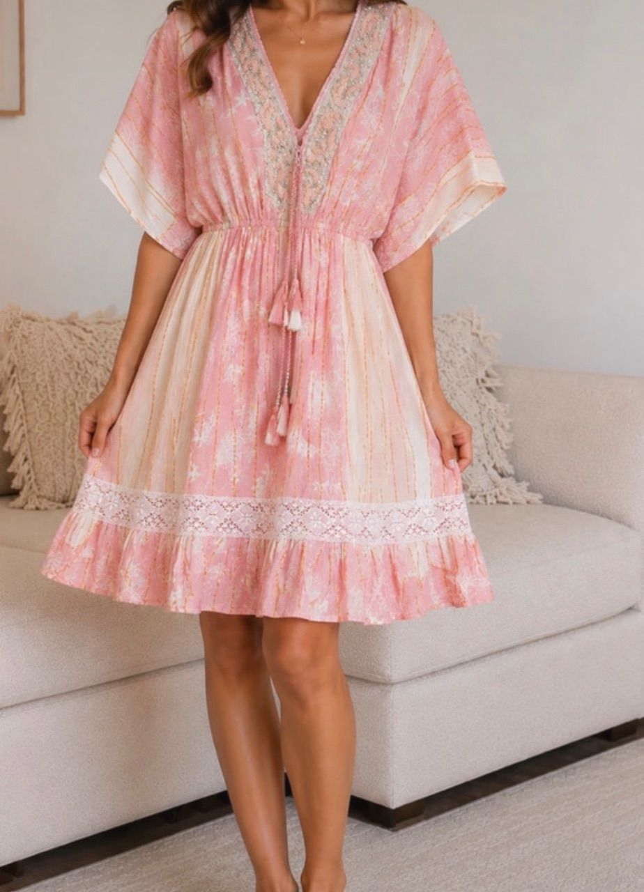 Ohne Marke boho Sommerkleid  Size Einheitsgröße