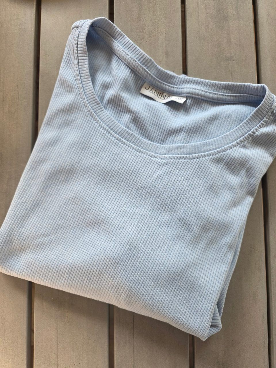 Janina Shirt gr. 46 blau Short Schnitt Size 46
