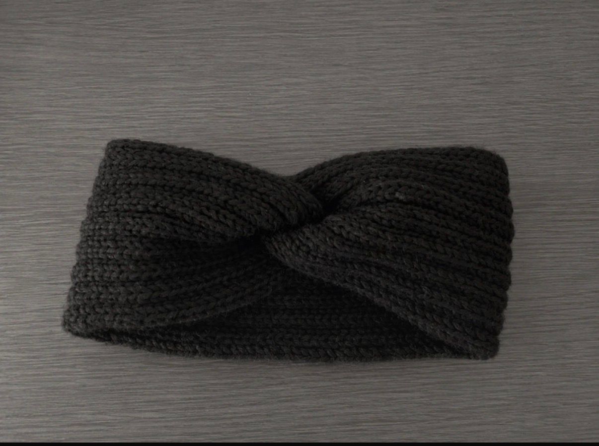 Ohne Marke Schwarzes gestricktes Stirnband Size Einheitsgröße
