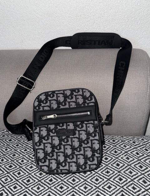 Christian Dior Crossbody Tasche Schwarz/Grau