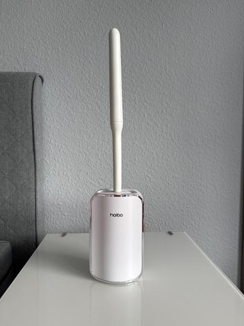 Moderne Silikon WC-Bürste mit Halter | Weiß