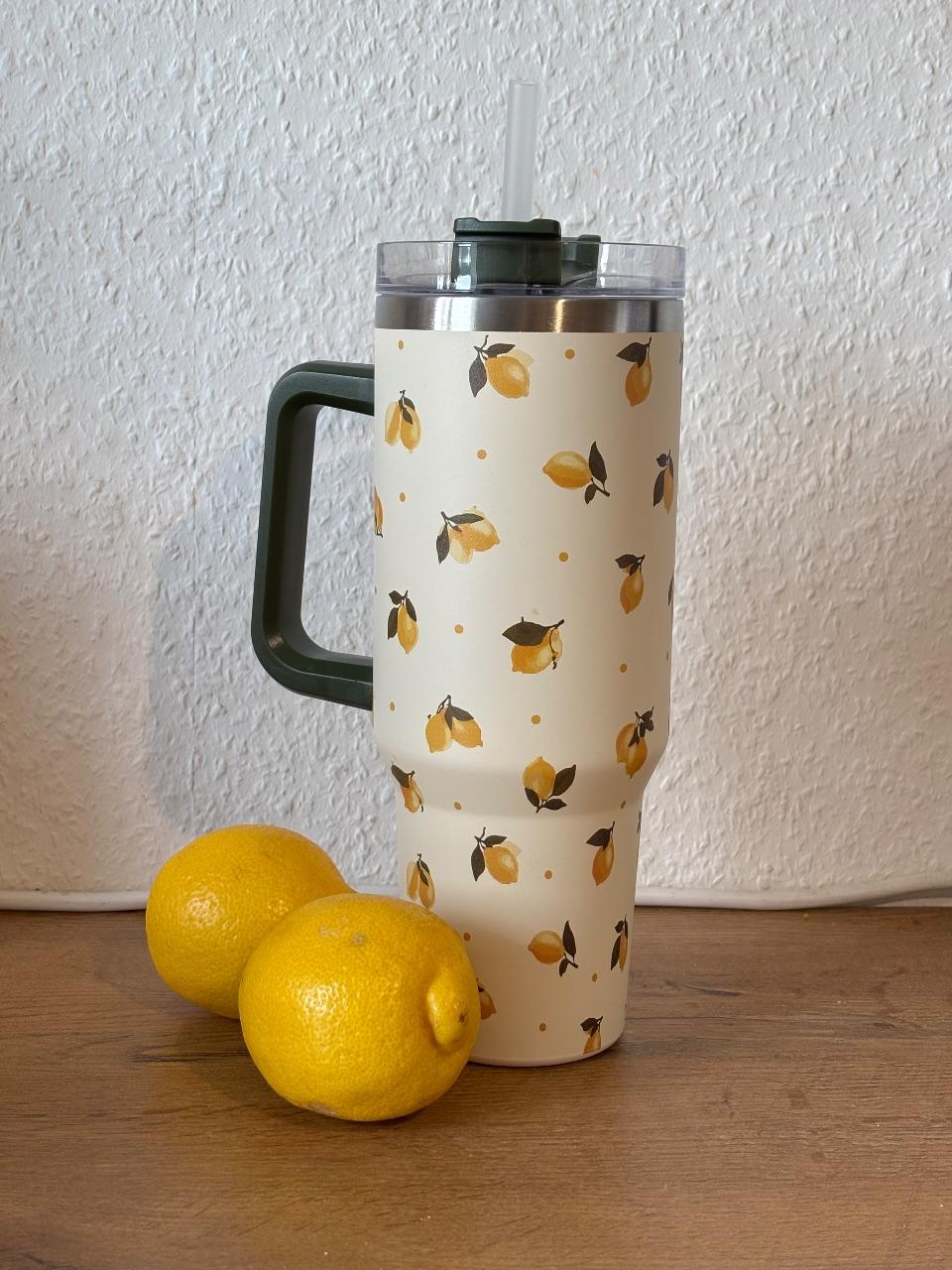 Thermosbecher Zitronen