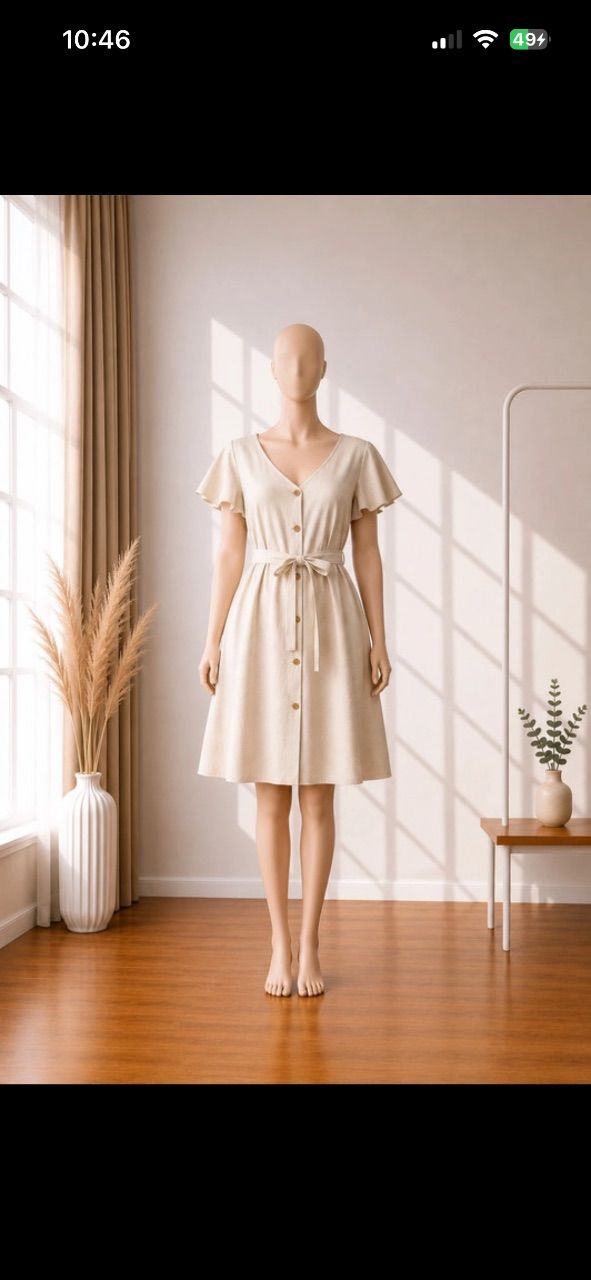 shein beiges Kleid in der Gr. M Size M