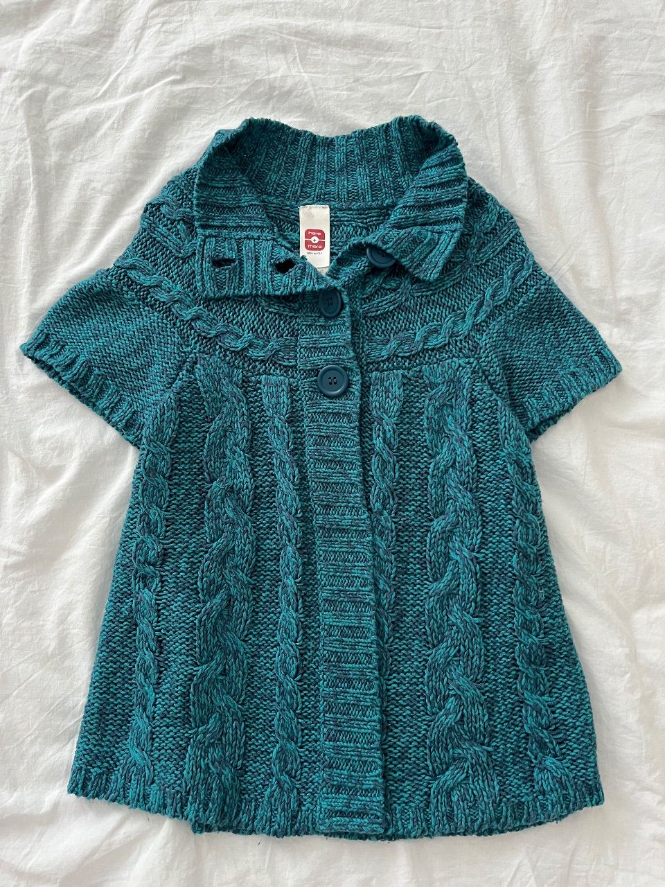 C&A Blauer Strickcardigan Gr. 134/140 mit Knöpfen von C&A Size 134