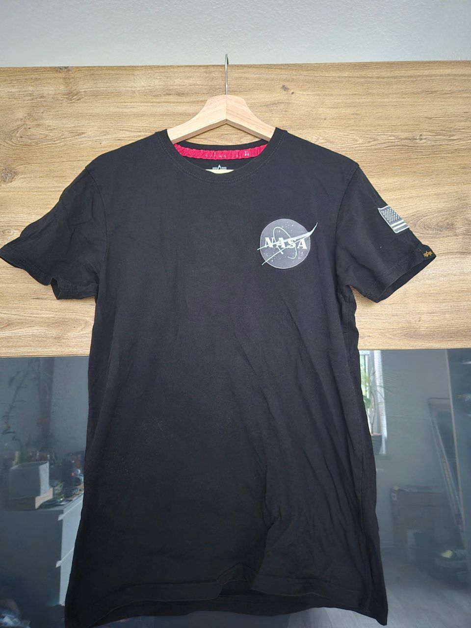 Alpha Industries  Alpha Industries NASA T-Shirt – SchwarzAlpha Industries NASA T-Shirt – Schwarz Size M
