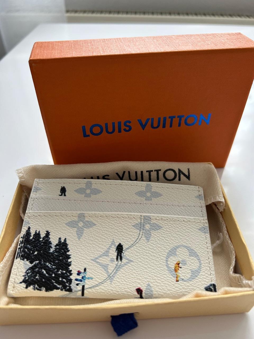 Louis Vuitton Kartenetui Weiß mit Print – Kartenhalter – Mit Box & Dust Bag
