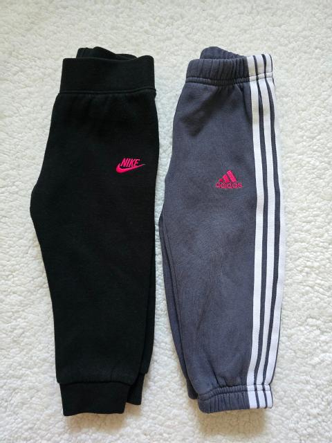 Nike Nike & adidas Trainingshosen 2er Set Schwarz Grau 80 86 Baumwolle Kids Size 80