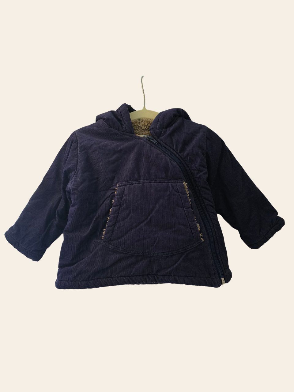 Baby Boden Baby Boden Feincord Schlupfjacke 80–86 – Dunkelblau Teddyfleece Warm Size 80