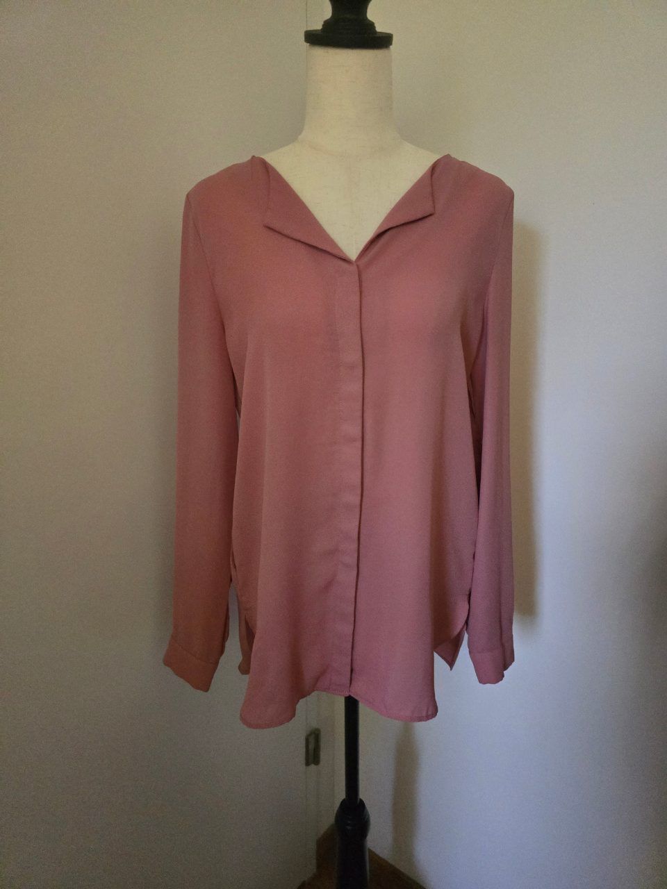 Vila Vila Vilucy l/s shirt xs altrosa bluse elegant minimalistisch Size XS