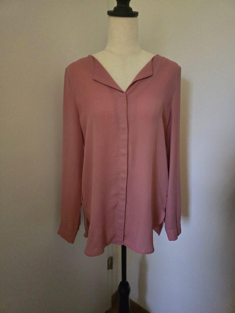 Vila Vilucy l/s shirt xs altrosa bluse elegant minimalistisch