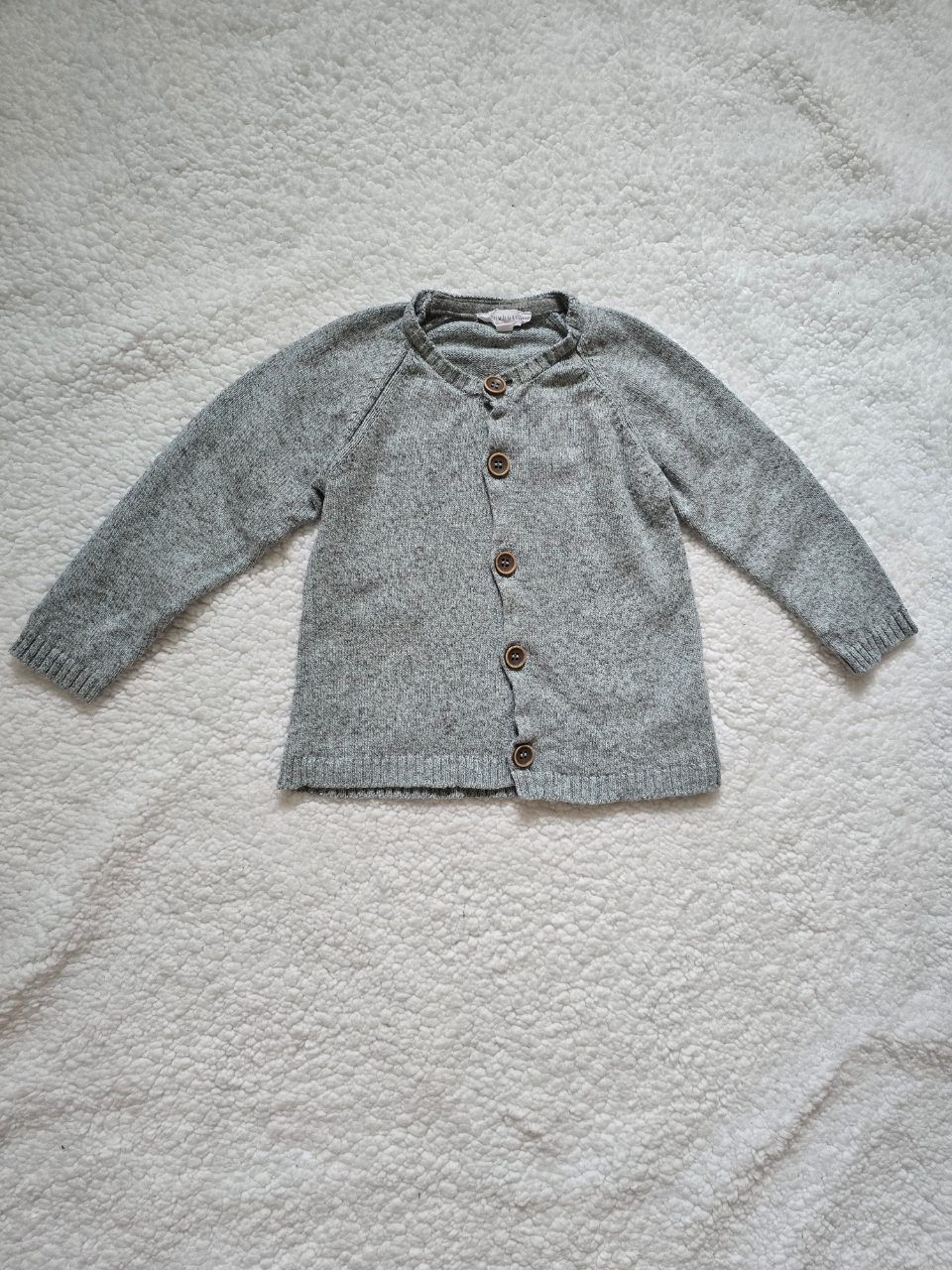 Bellybutton Strickjacke Gr. 80 – Grau Meliert Kaschmir-Mix Scandi