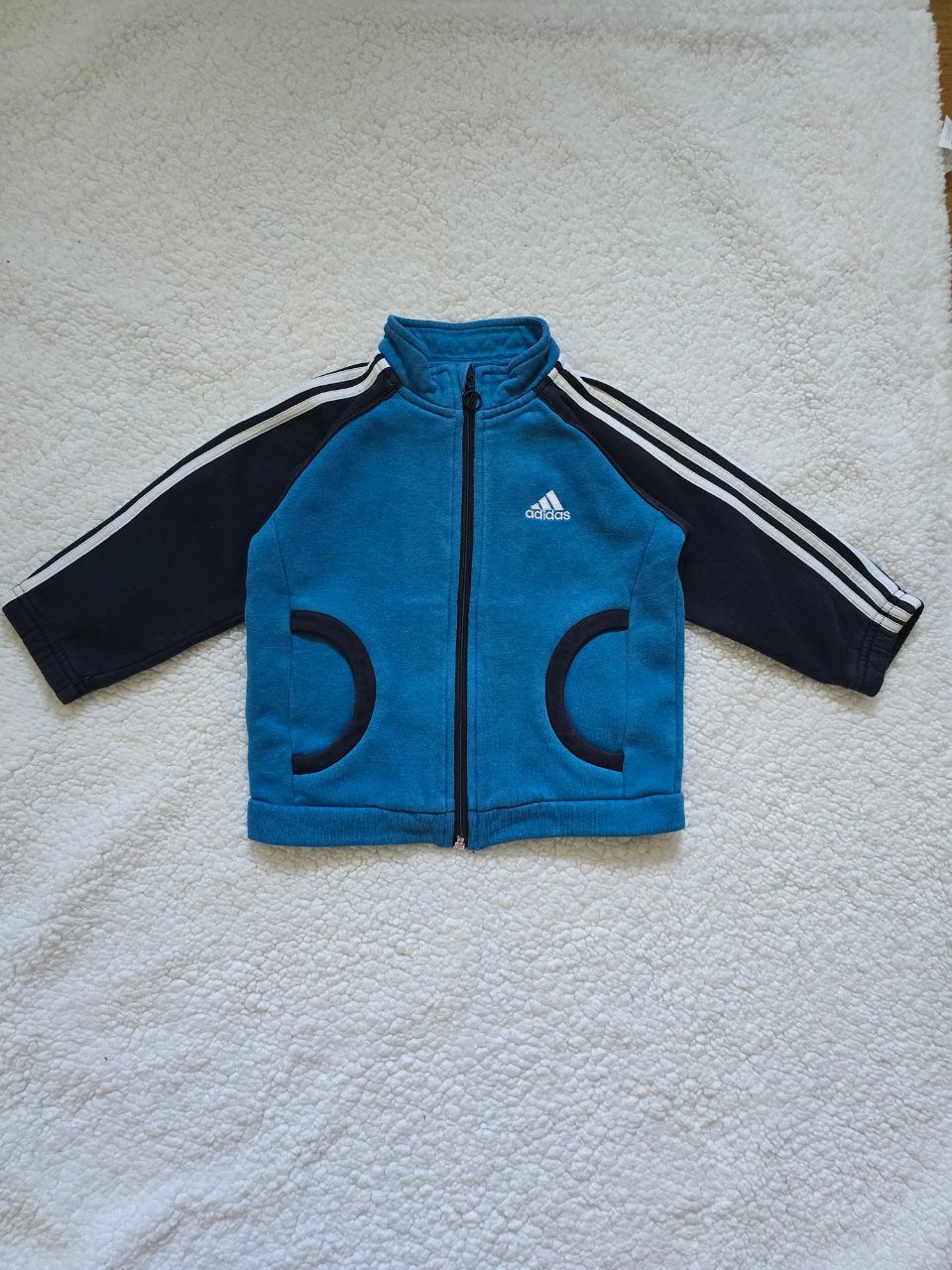 Adidas adidas Trainingsjacke Blau Schwarz 86 – Baumwolle Sportlich Kids Size 86