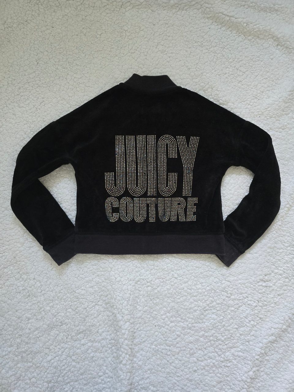 Juicy Couture  Juicy Couture Black Label Samt Sweatjacke 104-110 (4/5Y) – Schwarz Strass Size 104