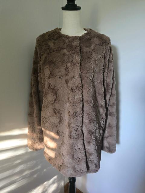 edc by esprit Kunstfell Jacke S – Braun Teddyfell Mantel Trend