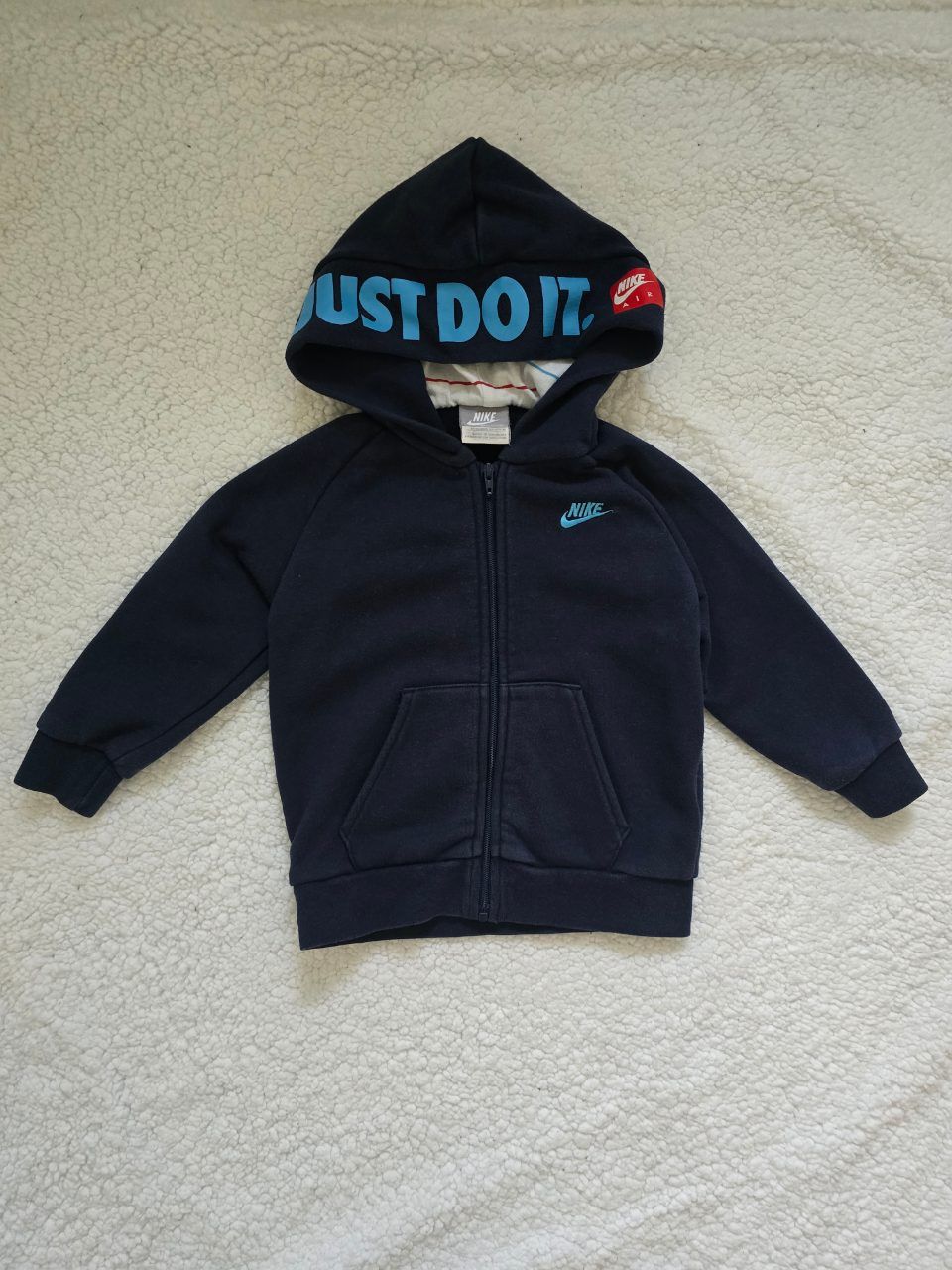 Nike Nike Sportswear Just Do It Zip Hoodie 12-18M – Dunkelblau Baumwollmix Size 80