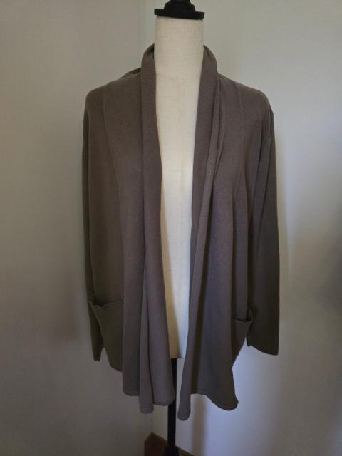 Charles Tyrwhitt Strickjacke S – Taupe Baumwolle Kaschmir Cardigan