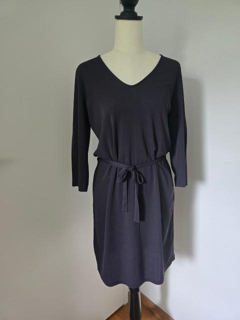 Filippa K Filippa K Crepe Belt Dress XS – Dunkelgrau Acetat Bandage Minimalist Size XS