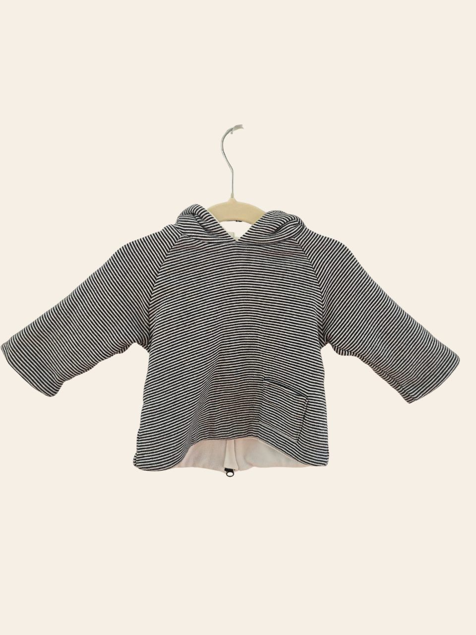 Petit Bateau  Petit Bateau Strickjacke 60cm – Blau Weiß Gestreift Wattiert Scandi Size 62