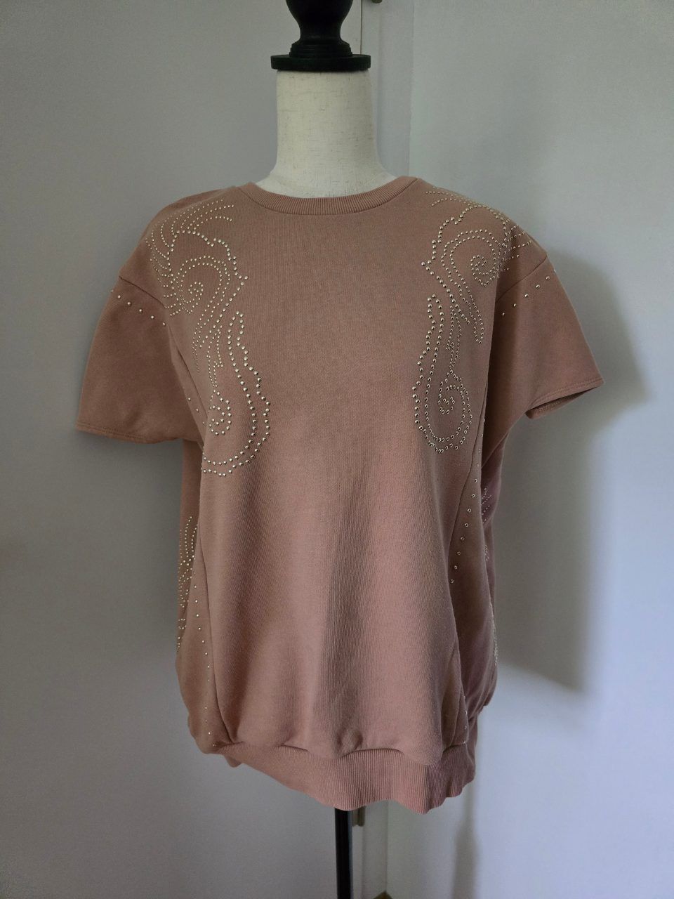 Sofie Schnoor Kurzarm Sweatshirt S – Nude Nieten Scandi Shirt Size S