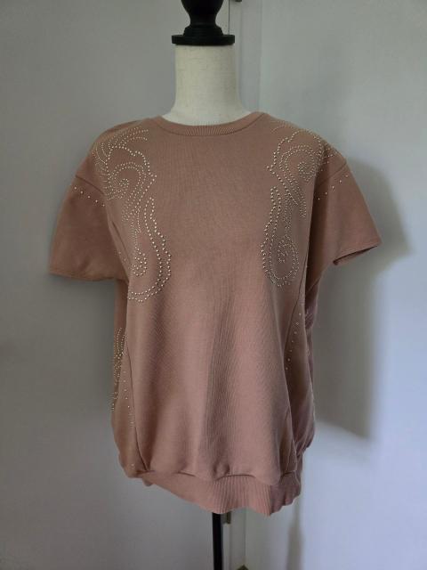Sofie Schnoor Kurzarm Sweatshirt S – Nude Nieten Scandi Shirt Size S