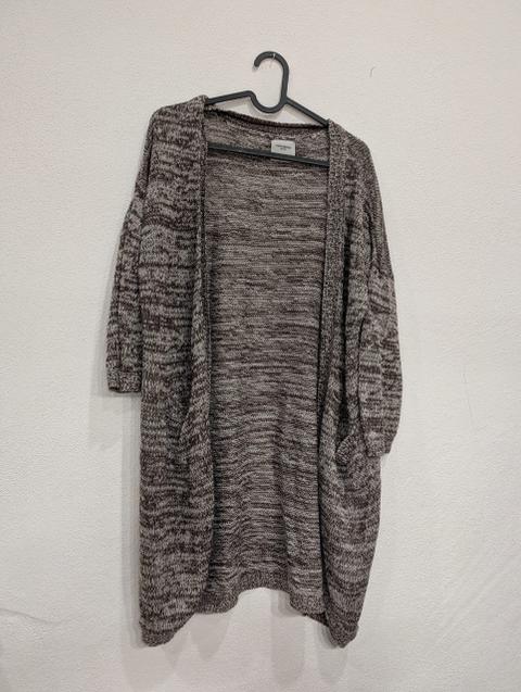 Vero Moda Vero Moda Long-Cardigan / Strickjacke meliert – Gr. M – Braun/Creme Size M