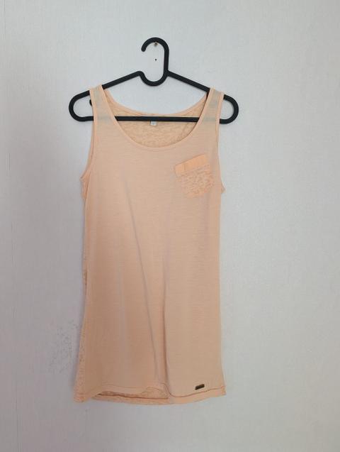 Peachfarbenes Damen Tanktop mit Brusttasche S/M