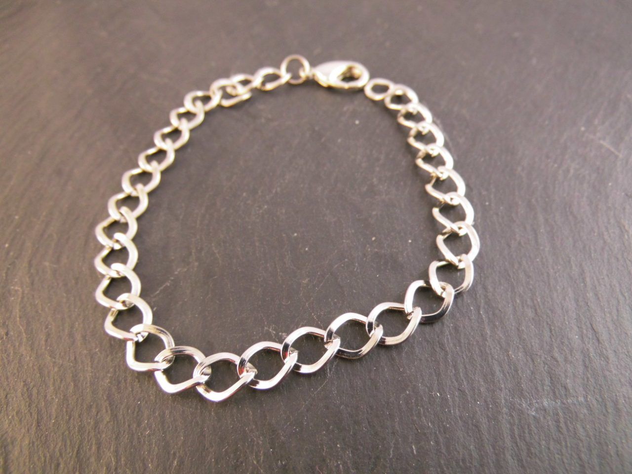 Ohne Marke Armband Bettelarmband Oval metallfarben für Charms und Anhänger