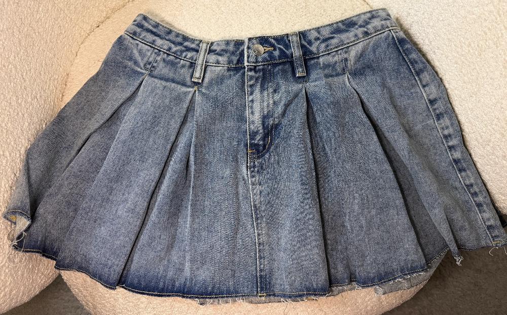 Jeans-Faltenrock