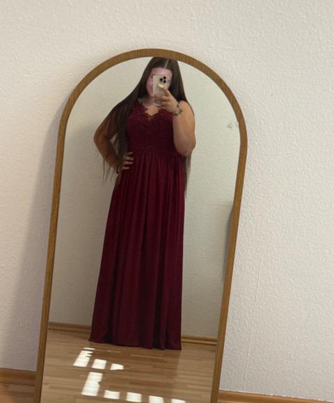 Langes rotes Kleid Size S
