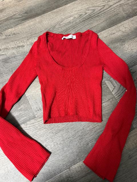 Bershka Oberteil Bershka rot S Size S