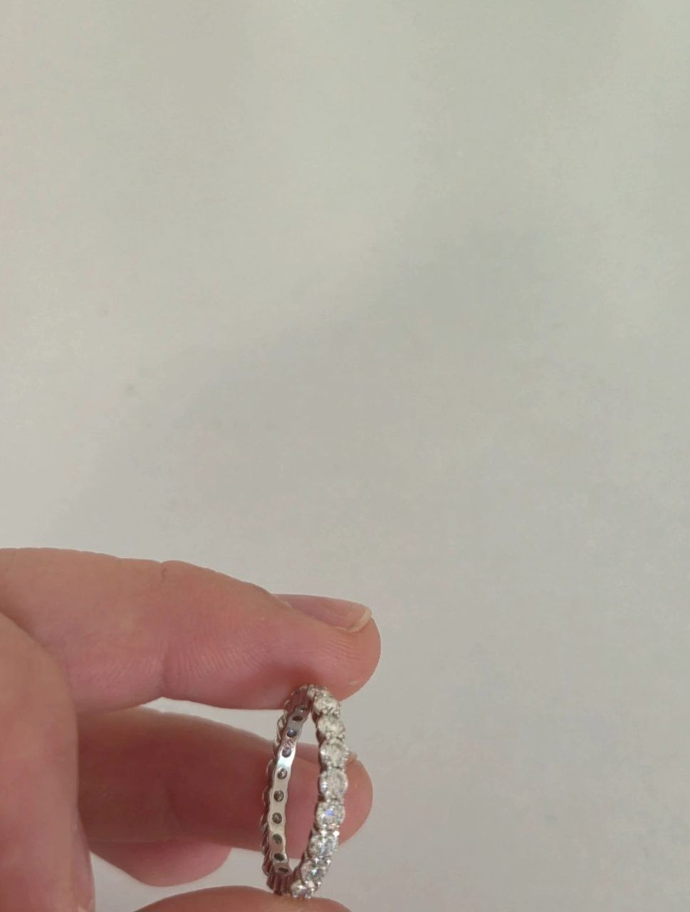 Drippy Amsterdam Moissanite Thin Eternity Ring Size 51.8mm