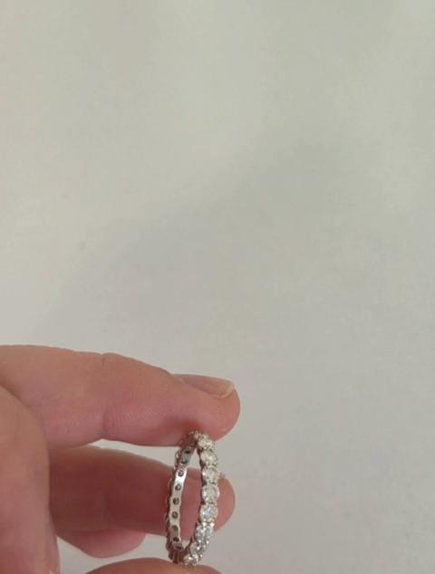 Moissanite Thin Eternity Ring