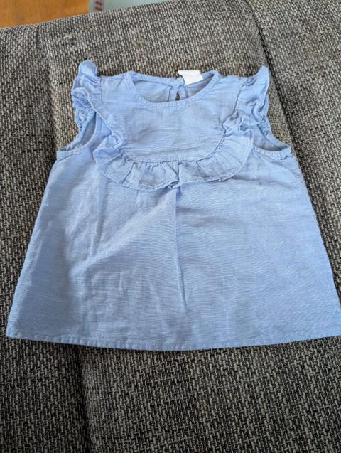 H&M Ärmelloses T-Shirt mit Rüschen Size 74