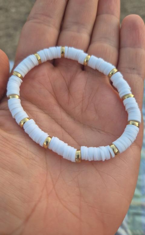Armband weiß und gold