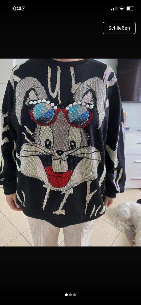 Rose Rose Pullover Bugs Bunny  Size Einheitsgröße
