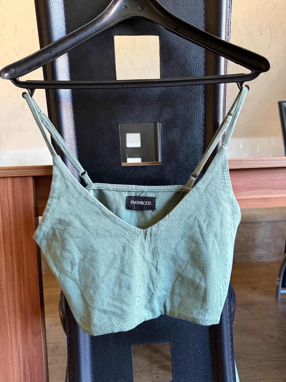 EVEN&ODD Bauchfreies Top in Khaki Size 2