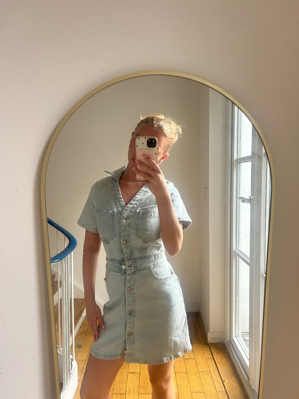 Zara Hellblaues Jeans Kleid  Size S