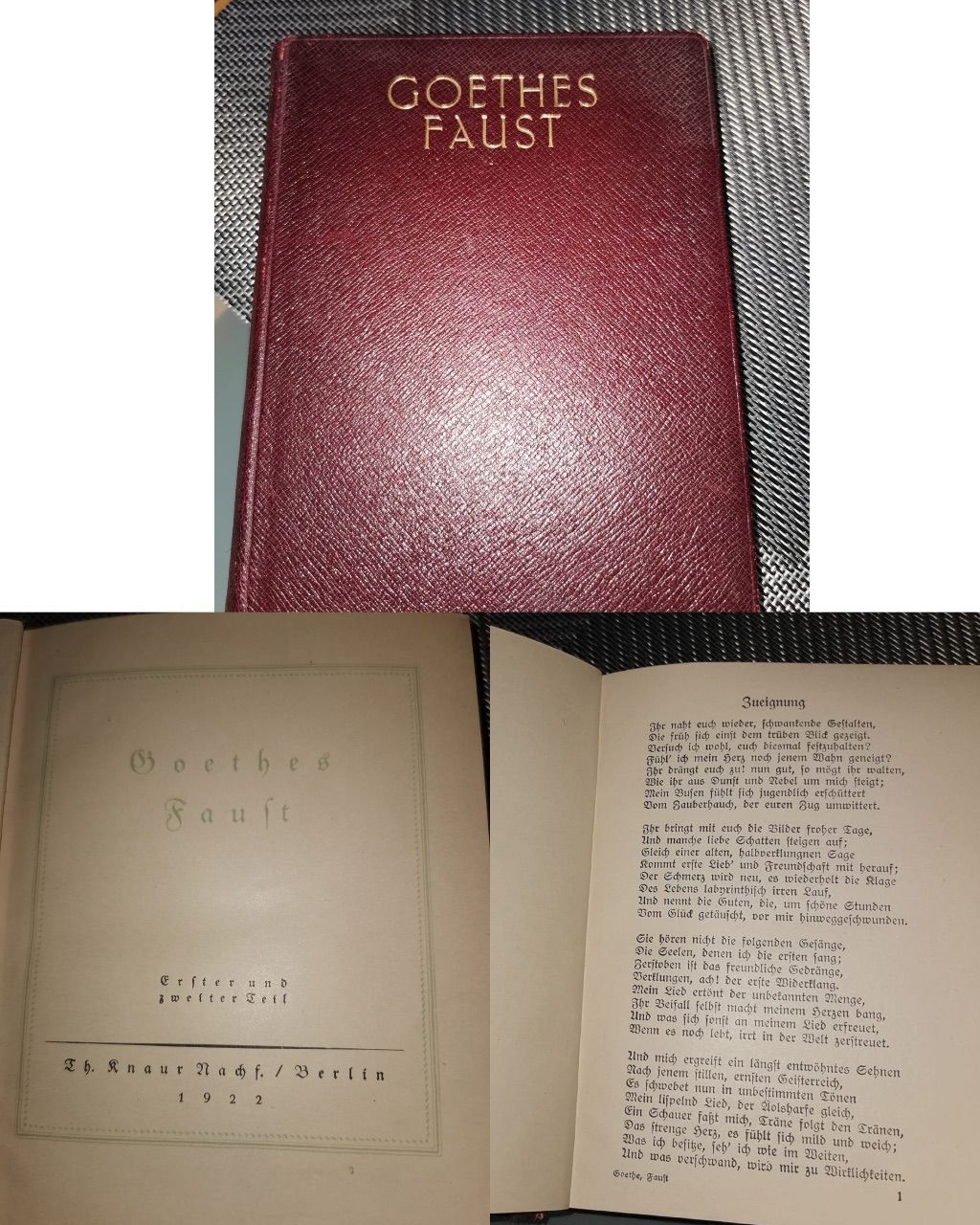 Ohne Marke Goethes Faust, 1922