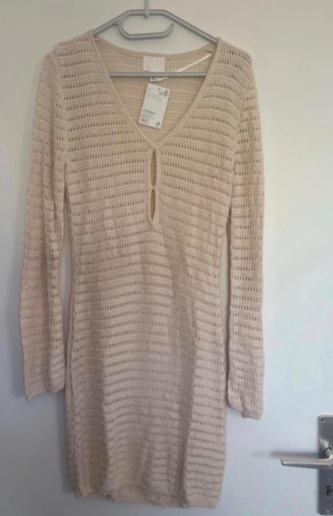 H&M Süßes Strandkleid/Beige-Creme/ Ungetragen Size S