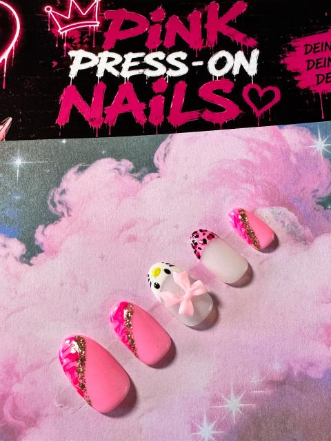 Ohne Marke Press ons hello kitty